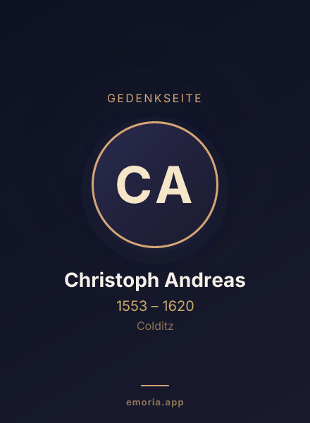 Gedenkportrait von Christoph Andreas