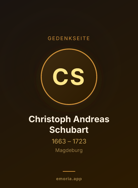Gedenkportrait von Christoph Andreas Schubart