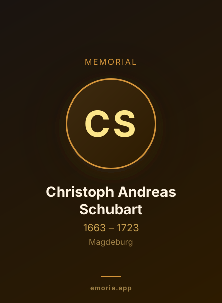 Memorial portrait of Christoph Andreas Schubart