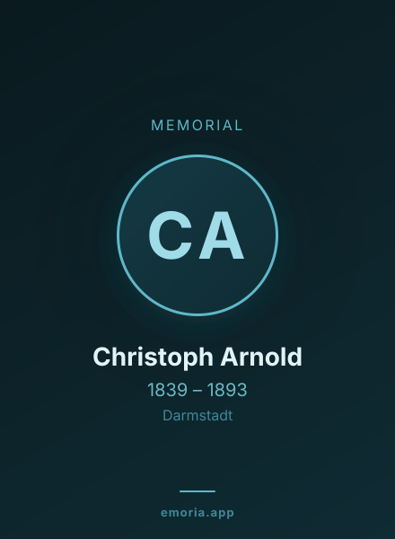 Memorial portrait of Christoph Arnold