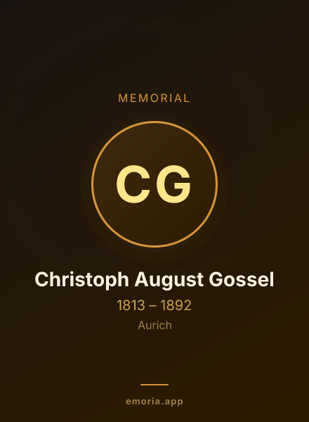 Memorial portrait of Christoph August Gossel