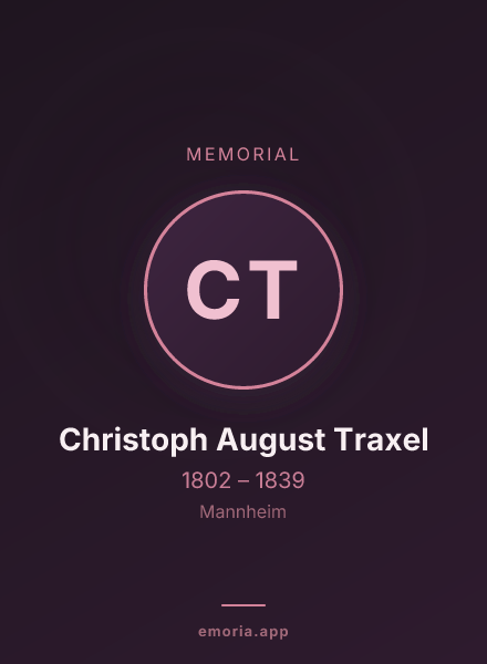 Memorial portrait of Christoph August Traxel