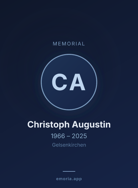 Memorial portrait of Christoph Augustin