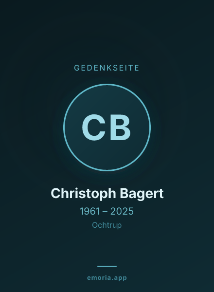 Gedenkportrait von Christoph Bagert
