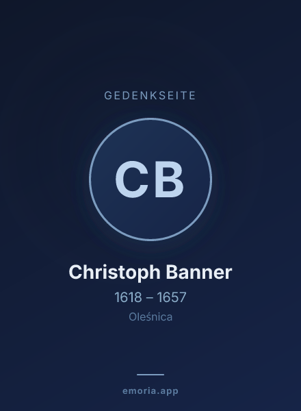 Gedenkportrait von Christoph Banner