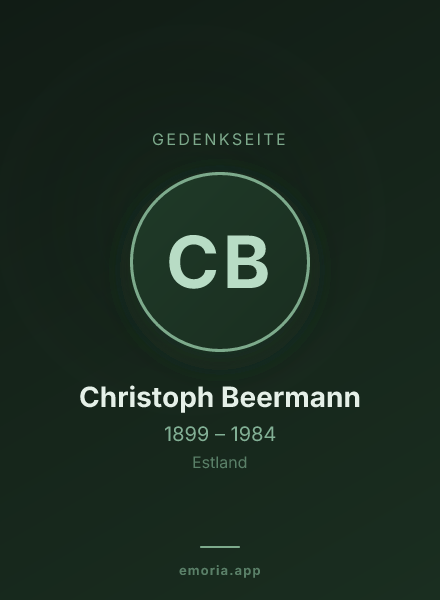 Gedenkportrait von Christoph Beermann