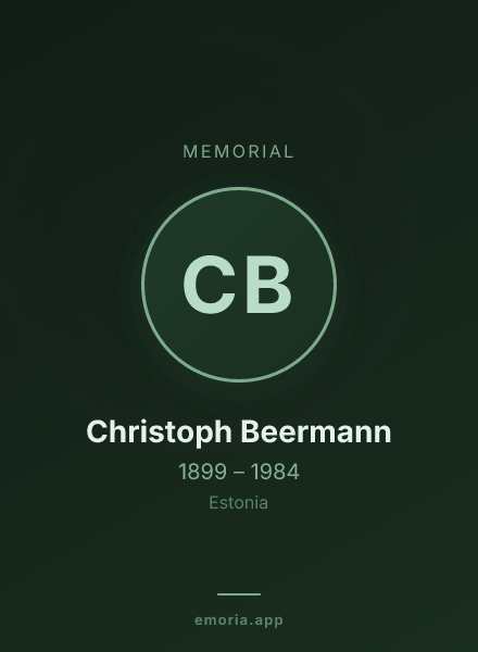 Memorial portrait of Christoph Beermann