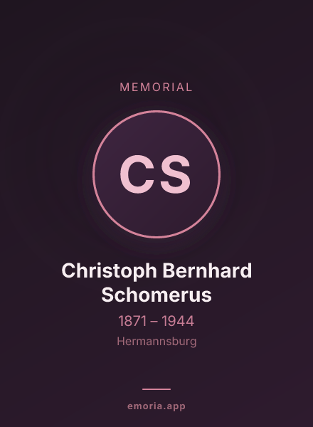 Memorial portrait of Christoph Bernhard Schomerus