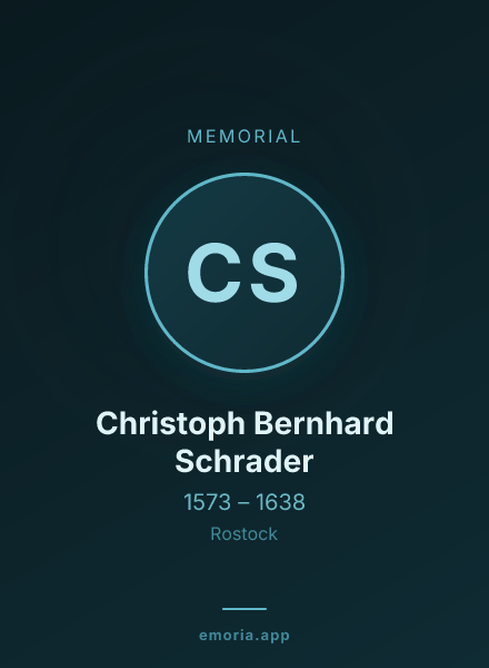 Memorial portrait of Christoph Bernhard Schrader