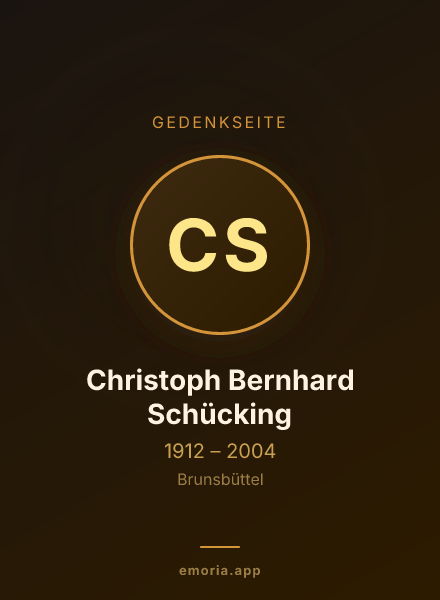 Gedenkportrait von Christoph Bernhard Schücking