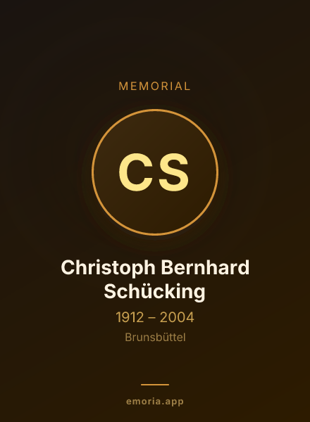 Memorial portrait of Christoph Bernhard Schücking