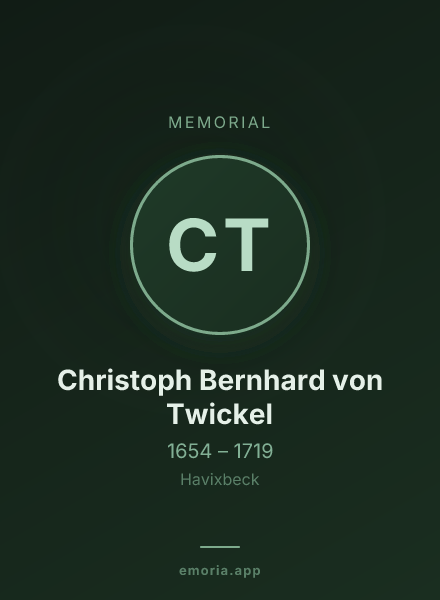 Memorial portrait of Christoph Bernhard von Twickel
