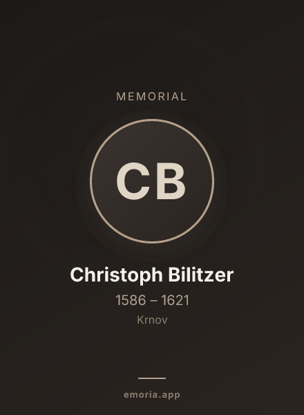Memorial portrait of Christoph Bilitzer