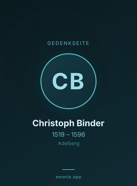 Gedenkportrait von Christoph Binder