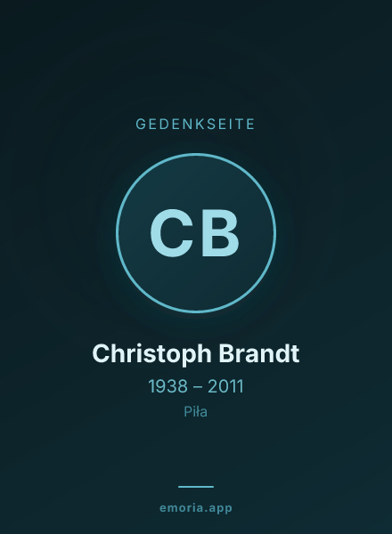 Gedenkportrait von Christoph Brandt