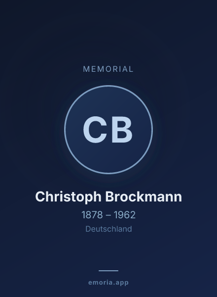 Memorial portrait of Christoph Brockmann