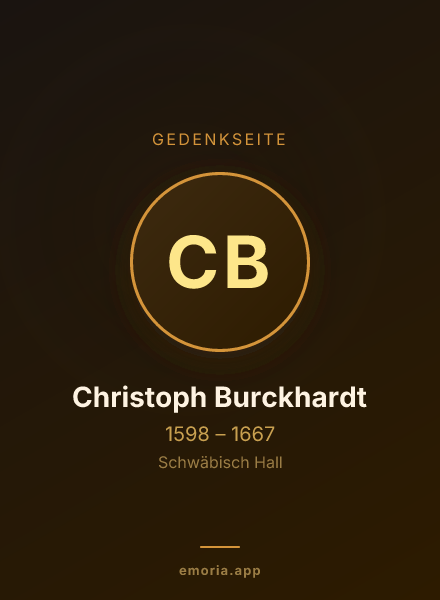 Gedenkportrait von Christoph Burckhardt