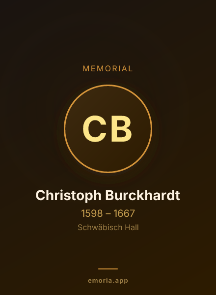 Memorial portrait of Christoph Burckhardt