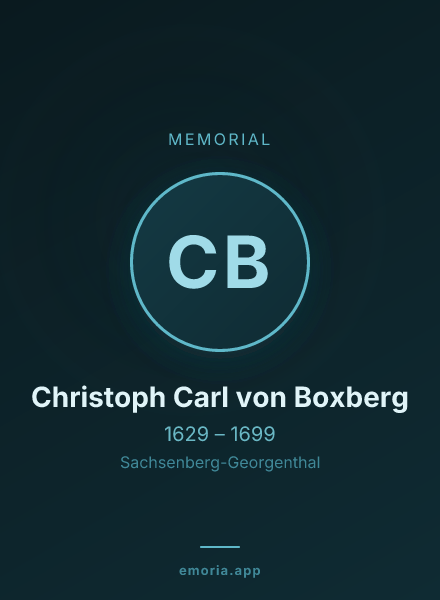 Memorial portrait of Christoph Carl von Boxberg