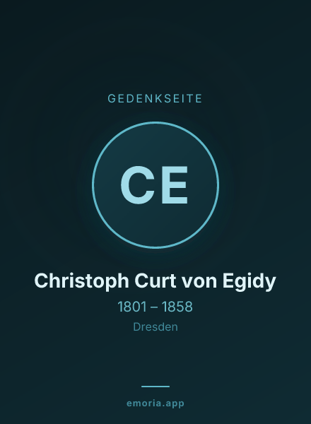 Gedenkportrait von Christoph Curt von Egidy