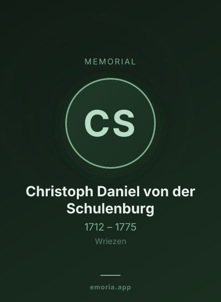 Memorial portrait of Christoph Daniel von der Schulenburg