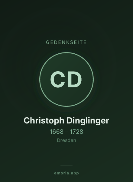 Gedenkportrait von Christoph Dinglinger