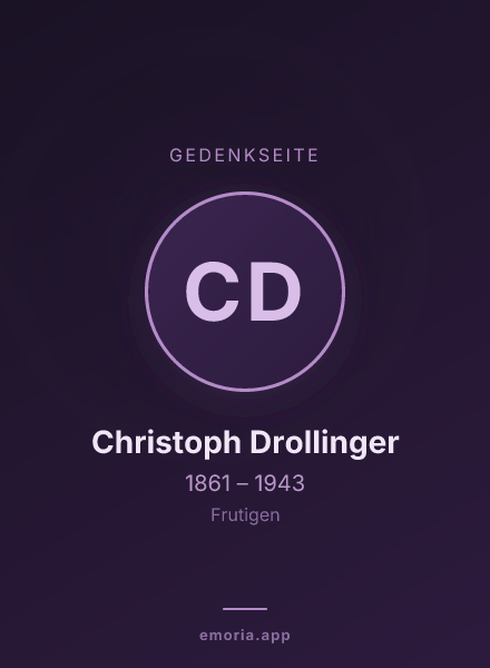 Gedenkportrait von Christoph Drollinger