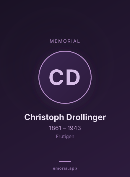 Memorial portrait of Christoph Drollinger