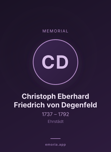 Memorial portrait of Christoph Eberhard Friedrich von Degenfeld