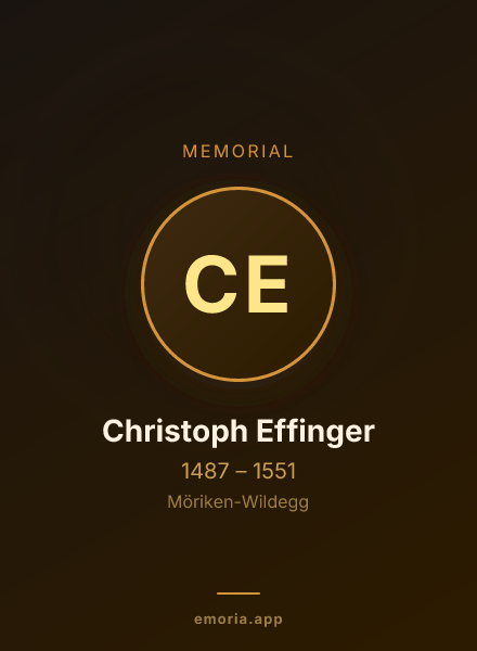 Memorial portrait of Christoph Effinger