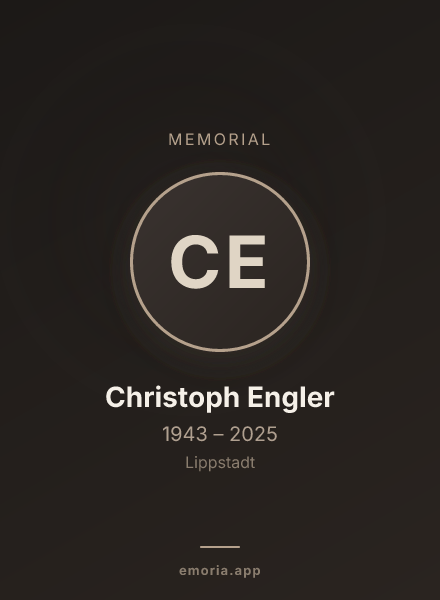 Memorial portrait of Christoph Engler