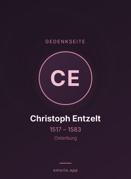 Gedenkportrait von Christoph Entzelt