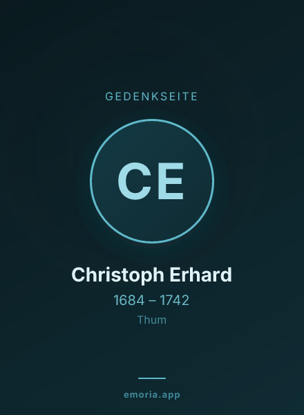 Gedenkportrait von Christoph Erhard