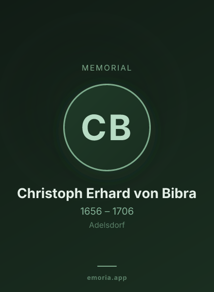 Memorial portrait of Christoph Erhard von Bibra