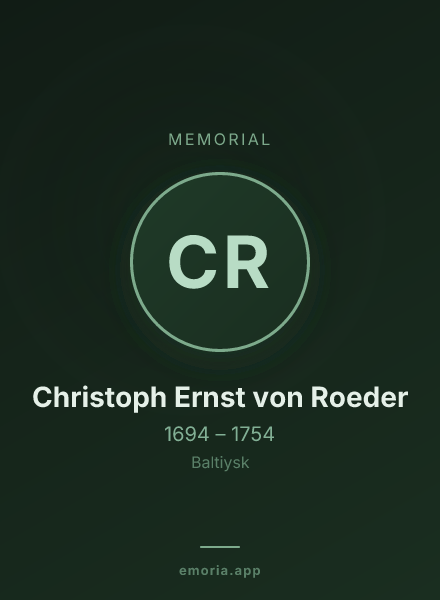 Memorial portrait of Christoph Ernst von Roeder
