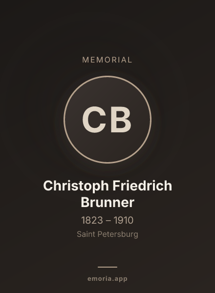 Memorial portrait of Christoph Friedrich Brunner