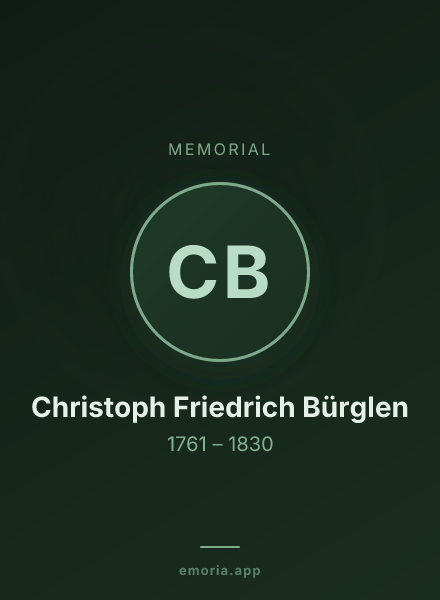 Memorial portrait of Christoph Friedrich Bürglen