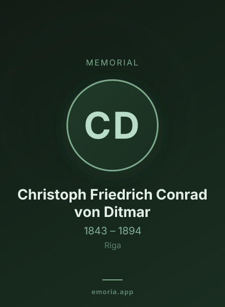 Memorial portrait of Christoph Friedrich Conrad von Ditmar