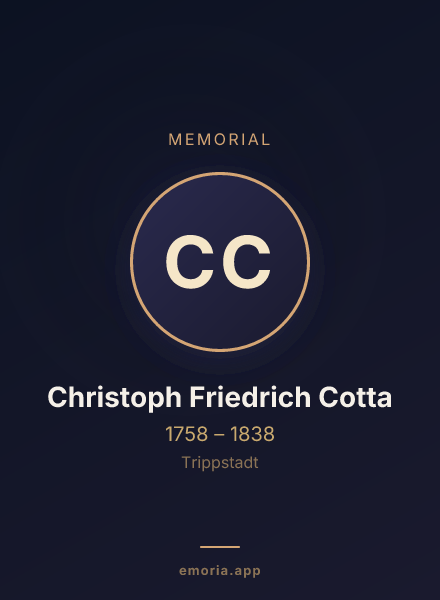 Memorial portrait of Christoph Friedrich Cotta