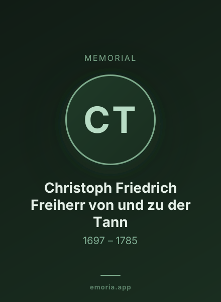 Memorial portrait of Christoph Friedrich Freiherr von und zu der Tann