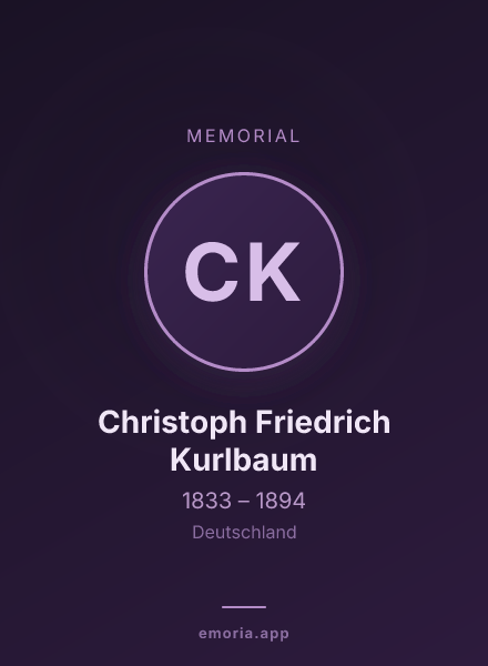 Memorial portrait of Christoph Friedrich Kurlbaum
