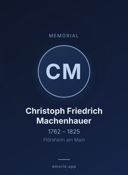 Memorial portrait of Christoph Friedrich Machenhauer