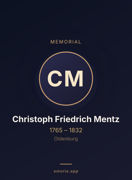 Memorial portrait of Christoph Friedrich Mentz
