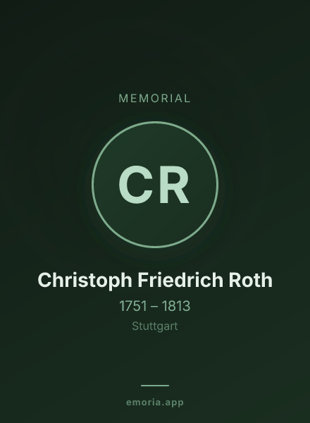 Memorial portrait of Christoph Friedrich Roth