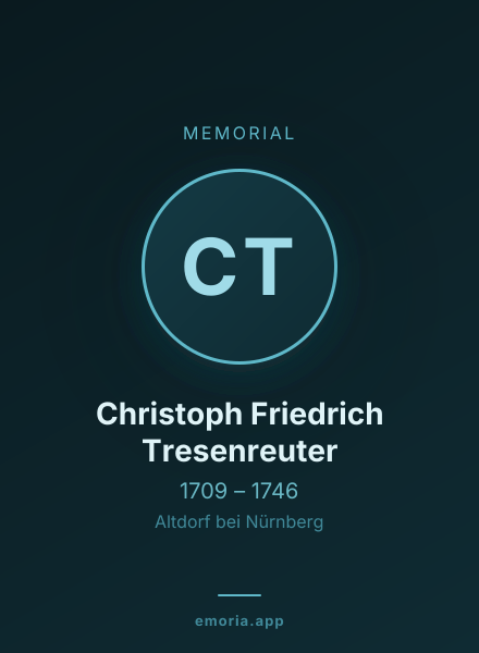 Memorial portrait of Christoph Friedrich Tresenreuter