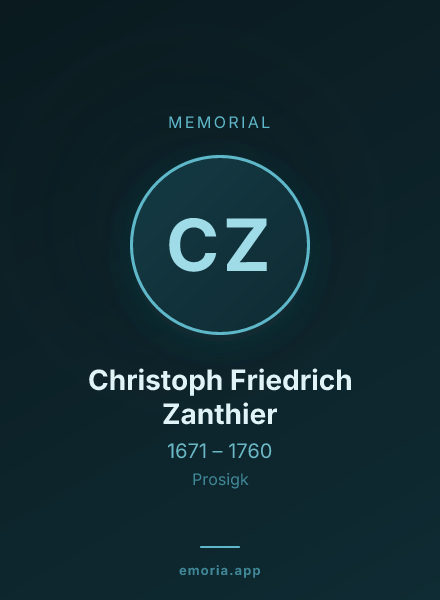 Memorial portrait of Christoph Friedrich Zanthier