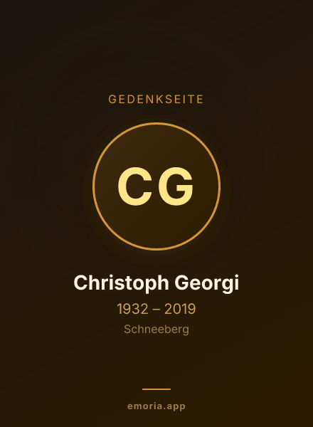 Gedenkportrait von Christoph Georgi