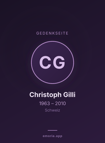 Gedenkportrait von Christoph Gilli