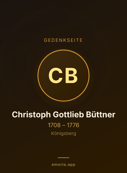 Gedenkportrait von Christoph Gottlieb Büttner