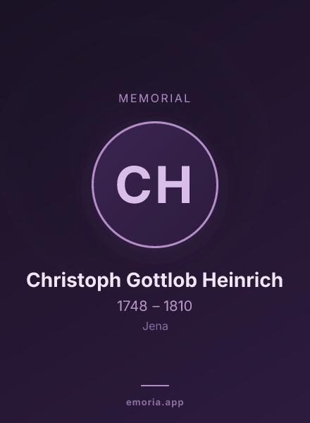 Memorial portrait of Christoph Gottlob Heinrich